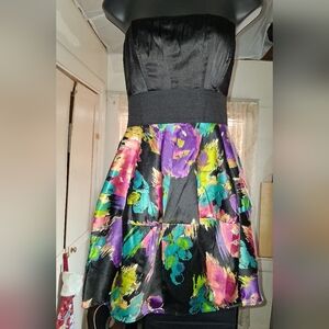 Speechless Black Dress with Pink Accents